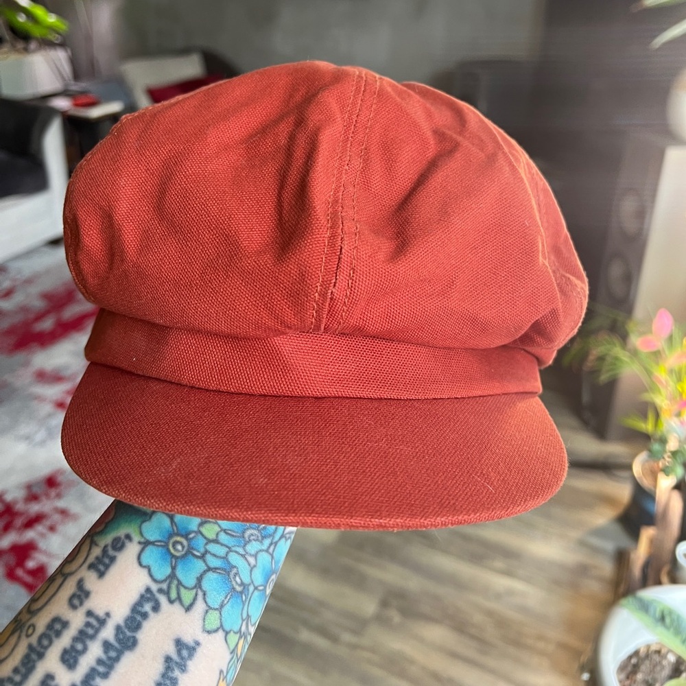 Goorin Bros Unisex Orange Newsboy Cap- size Medium - Picture 3 of 7